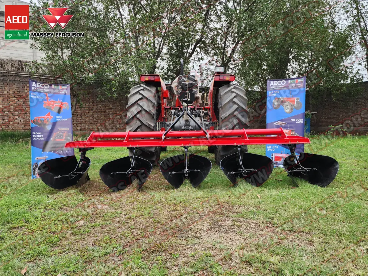 Furrow Ridger Plough Attached to Tractor