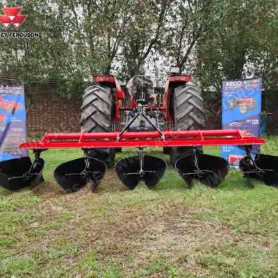 Furrow Ridger Plough Attached to Tractor