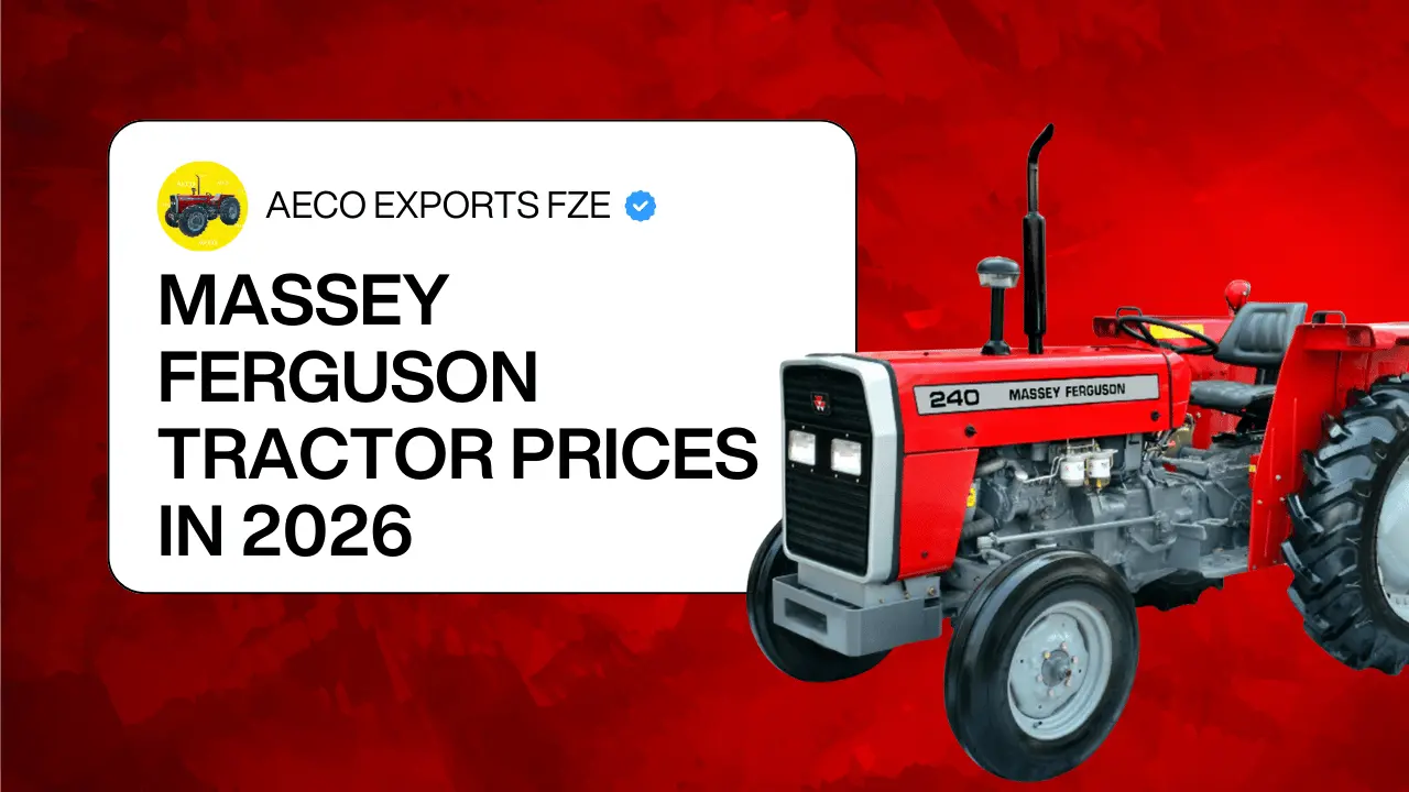 Brand new Massey Ferguson tractors for export at Aeco Export Company with 2026 price list details